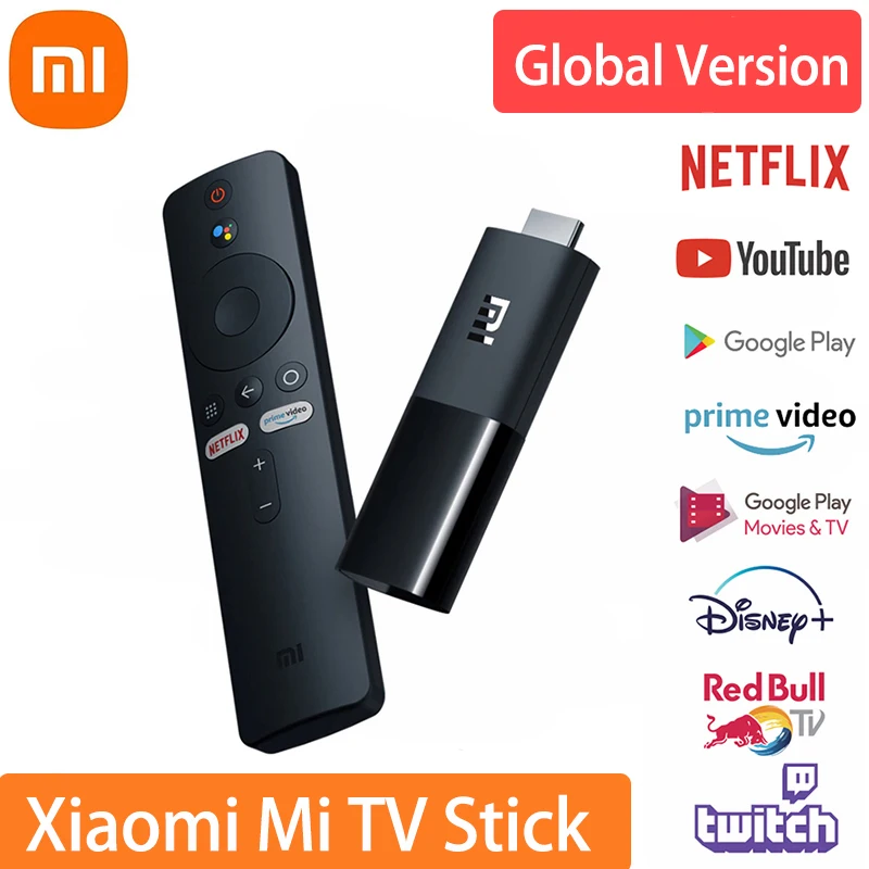 Телефон Xiaomi Mi TV Stick Android 9 0 4 ядра 1080P DTS HD декодирование Wi-Fi 1 ГБ ОЗУ 8 Гб ПЗУ Google Play