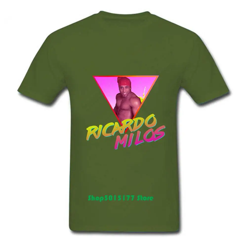 2019 Новый Ricardo Milos логотип винтажная Эстетическая Мужская Футболка Harajuku уличная