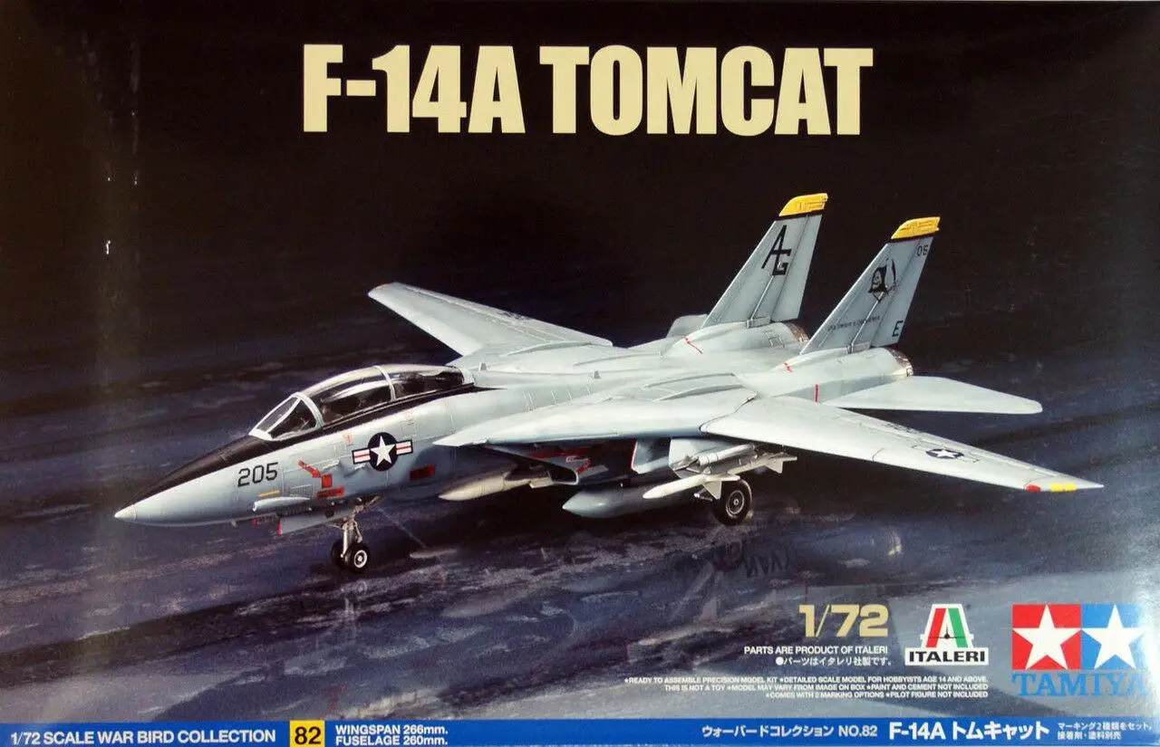 Tamiya 60782 масштаб 1/72 модель самолета комплект США ВМС Grumman F-14A Tomcat Fighter | Игрушки и