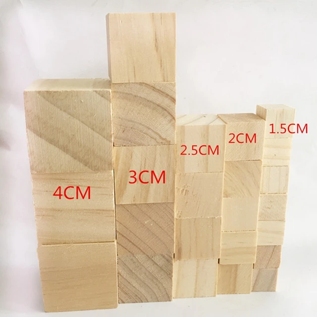 100pcs Unfinished Blank Mini DIY Wooden Square Blocks 1cm Wood Solid Cubes  for Woodwork Craft Kids Toy Puzzle Making Material - AliExpress