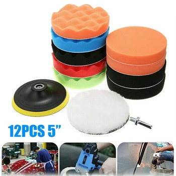 

Car Polishing pad 5 inch Polisher Waxing Buffing Sponge Kit Accessories