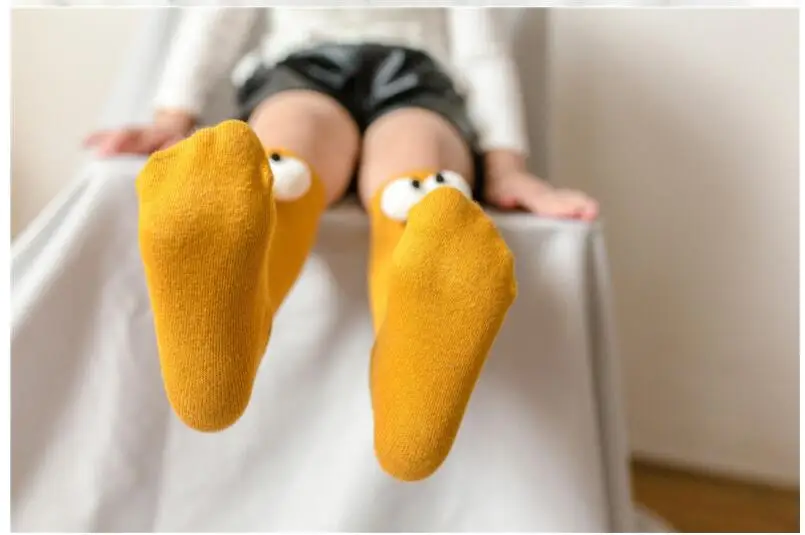 Гольфы с рисунком из мультфильма хлопковые рождественские носки для девочек и мальчиков теплые длинные детские носки для малышей теплые гольфы
