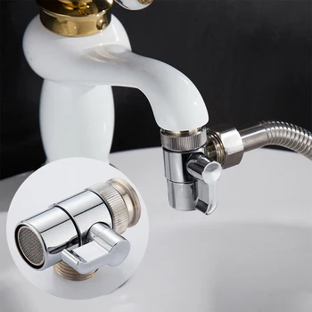 

M22 Thread Diverter Valve Basin Faucet Chrome Brass For Kitchen Bathroom