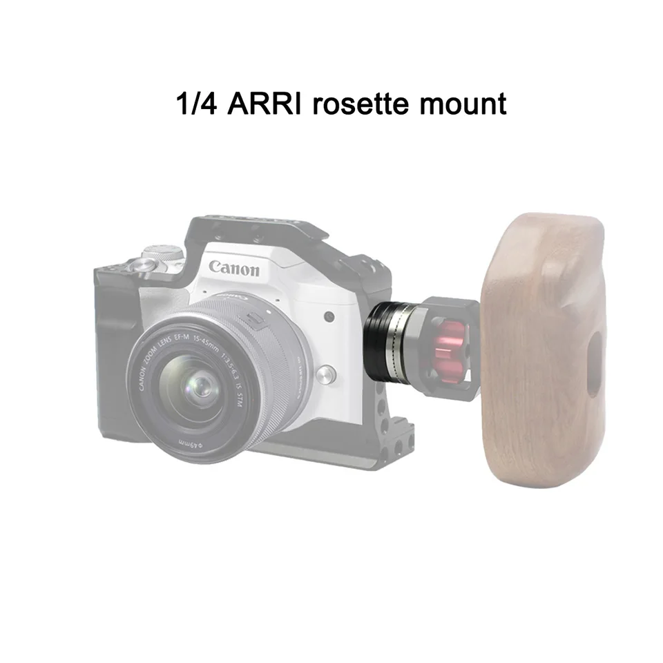 Arri Standard Rosette Bolt-On Mount (M6 Thread) for Rosette Side Handle Monitor Holder Attach with 1/4 Screw Camera Accessories