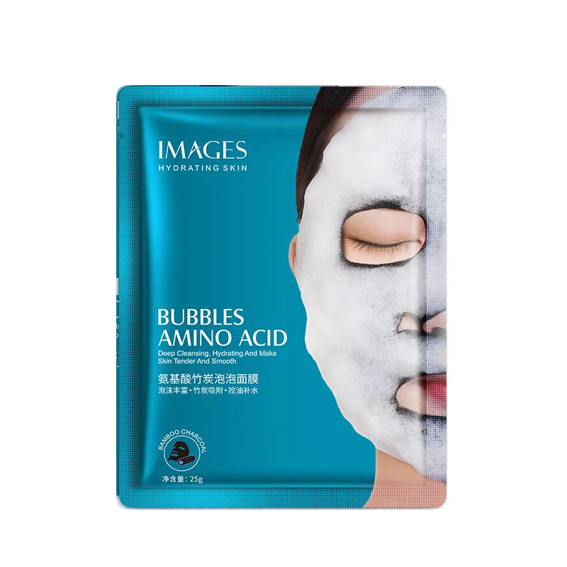 Натуральная Детокс кислородный уголь пузырчатая черная маска контроль за маслом маска для лица удаление черных точек маска для лица корейский уход за кожей - Цвет: Bubble Sheet Mask