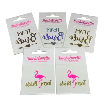 

25 50pcs Hawaii Party Luau Flamingo Party Decorations Team Bride To Be Tattoos Stickers Bachelorette Party Wedding Bridal Shower