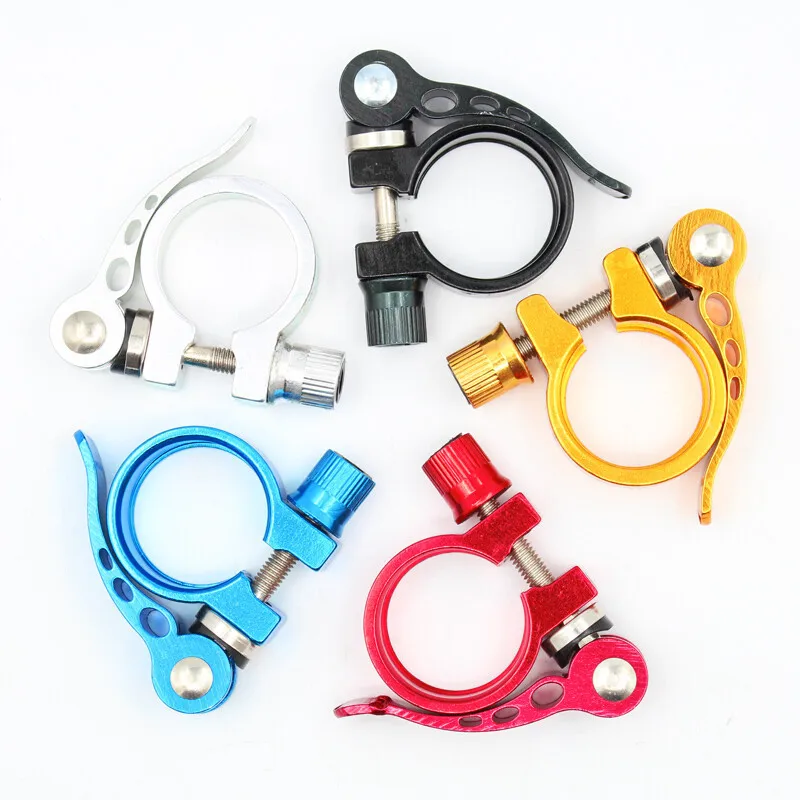 

Bicycle Quick Release Seat Pipe Clamp Colorful Aluminium Alloy Saddle Pipe Clamp Aluminium Clamp Seatpost Clamp Multi-functional