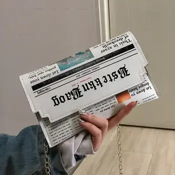 

Envelope Bag Women 2020 Newspaper Clutch Evening Bags Chain Purse Crossbody Messenger Bag Ladies Shoulder Bag Handbag