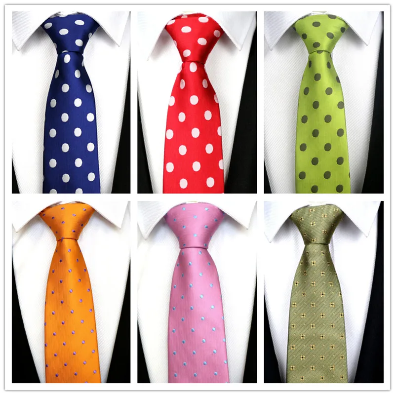 XT33 52 Silk neck tie for men Floral Polka Dots corbatas 8 cm gravata ...