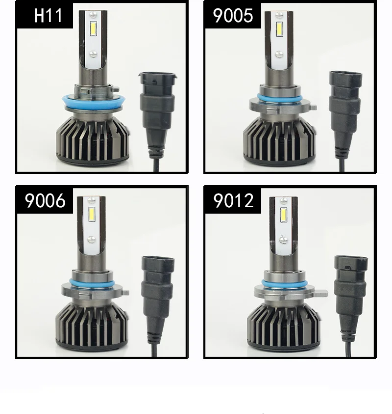 F2 мини-светодиод машины светильник 50W 6000K H1 лампы H3 светодиодный головной светильник 9012 Hir2 1860 чип 9005 9006 12V H4 H7 H11 автомобиля ампулы HB3
