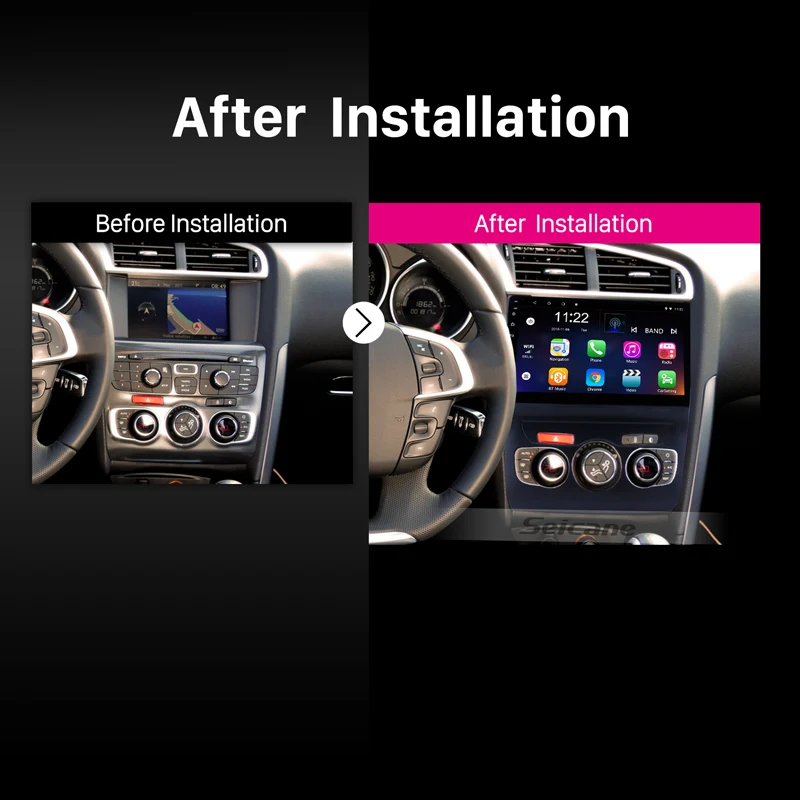 Flash Deal Seicane 10.1 inch HD Touchscreen Android 9.0/8.1 GPS Navigation System Bluetooth Car Radio For 2013 2014 2015 2016 Citroen C4 3
