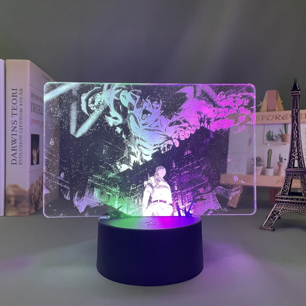 Colorful Anime Two Tone Lamp Attack on Titan for Kid Bedroom Decor Birthday Gift Manga AOT Attack on Titan Two Tone Led Light