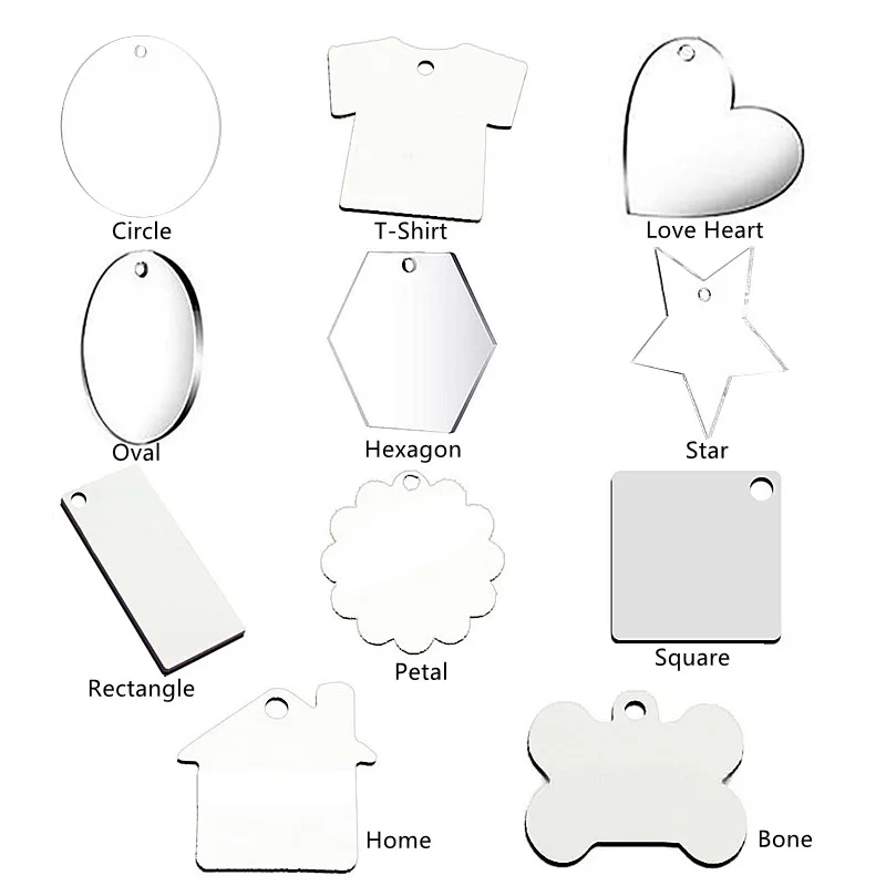 Key Charms Pendant 24Pcs Transparent Round Acrylic Keychain Blanks Disc DIY Arts & Craft Material