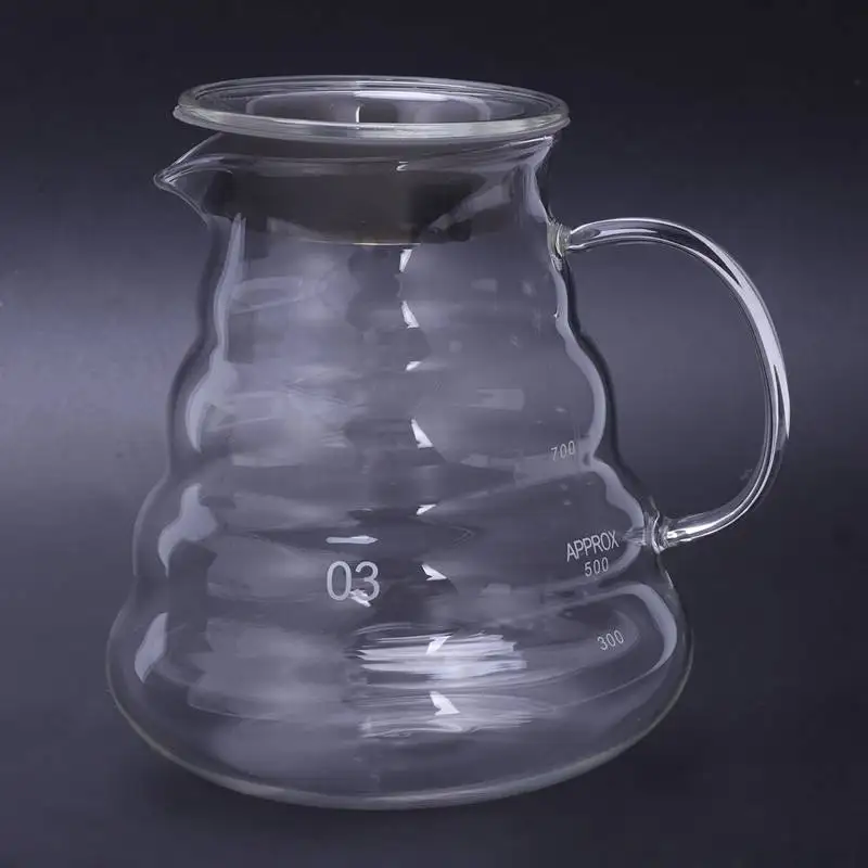 V60 залить над стеклянным диапазоном кофе сервер графин капельного кофе горшок Кофе чайник заварник бариста Перколятор прозрачный