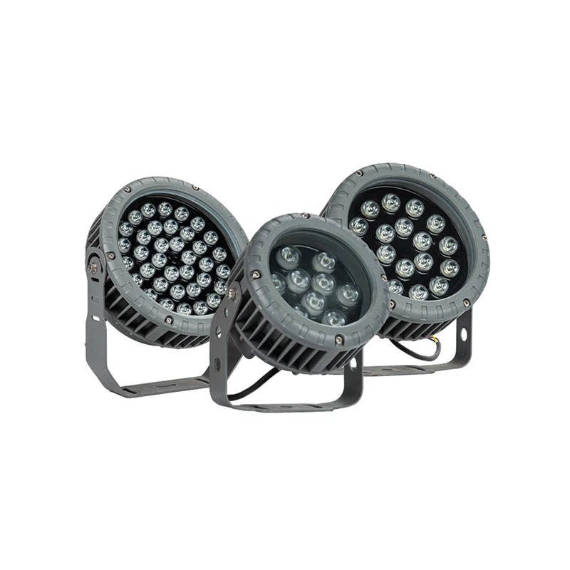 LED Wall Washer Outdoor Wall Projection Light Spotlights Water Proof Round Wheel Tree Light RGB Colorful Courtyard Garden Lamps