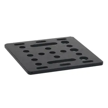 

3D Printer Part Openbuilds V-Slot Gantry Plate 20mm Black Sand Blasting 65.5mmx65.5mmx3mm Without Wheel