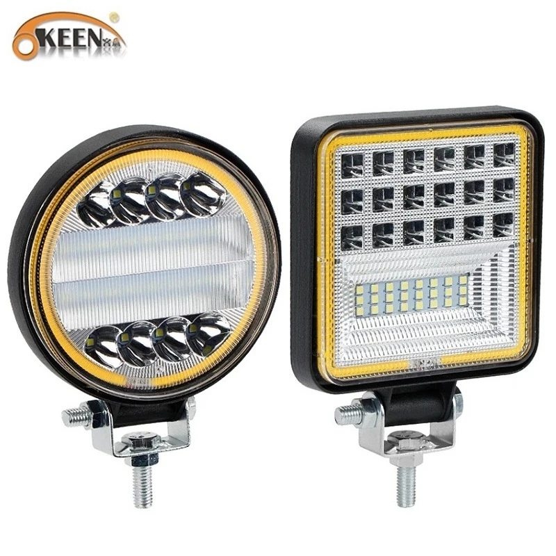 OKEEN 126W 4x4 Led Light bar Spot Flood Combo Offroad LED