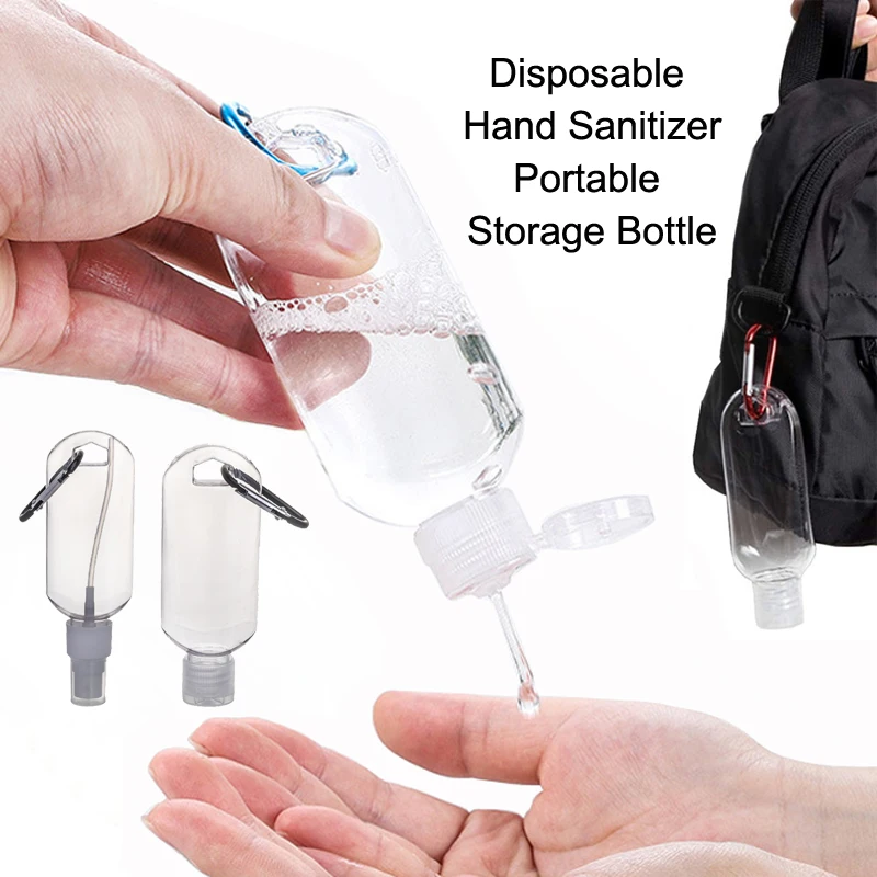 

Portable Travel Bottles With Keychain Squeezable Clear Plastic Bottle Refillable Storage Container for Liquids Hand Sanitizer