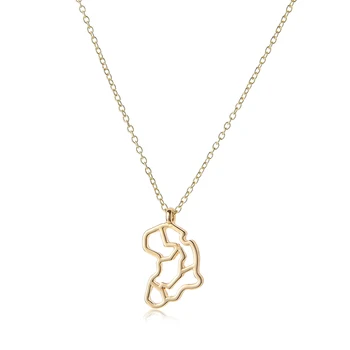 

1 Hollow Africa Map country city pendant chain Necklace Geography distribution Egypt South Kenya Map Necklace Hometown jewelry