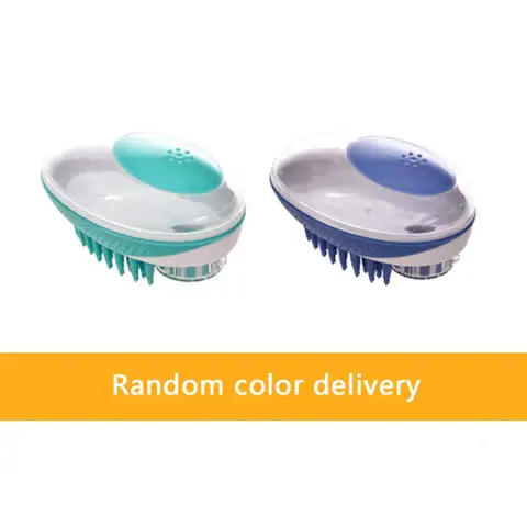 Dog Bath Brush Comb Pet SPA Massage Brush Soft Silicone Dogs Cats Shower Hair Grooming Cmob Dog Cleaning Tool Pet Supplies