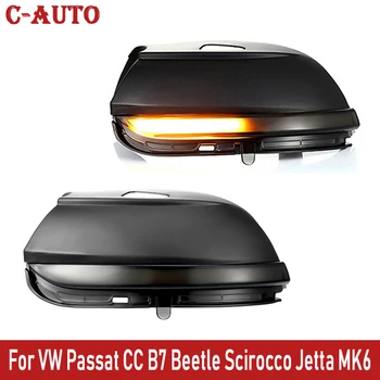 

C-Auto 2Pcs/set Side Mirror LED Turn Signal Light Indicator Sequentia lamp For Volkswagen VW GOLF 6 VI MK6 GTI R line R20 Touran
