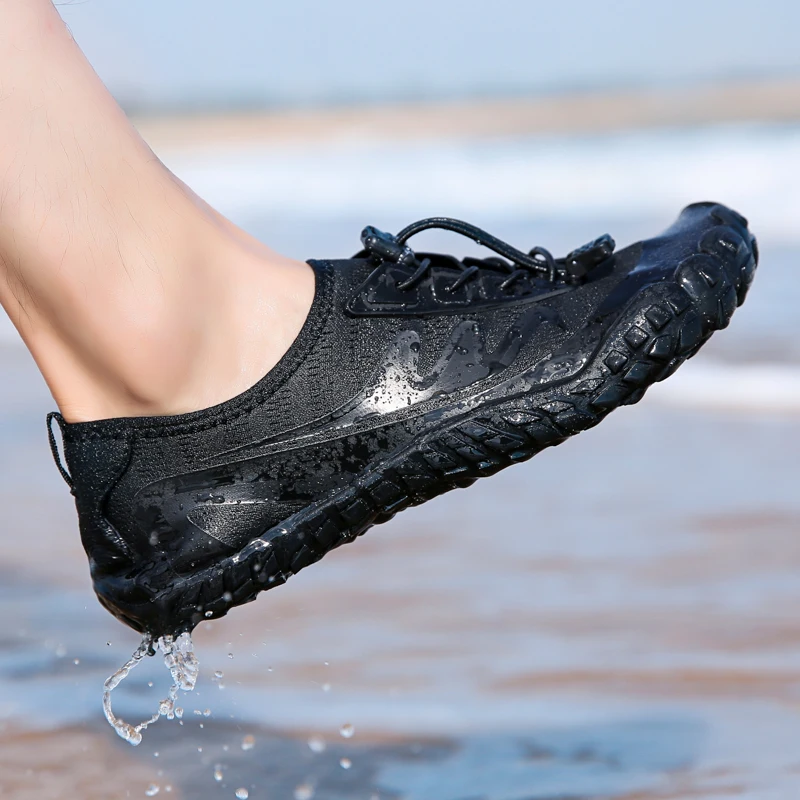 Surfing Quick-drying Water Sports Shoes Men's Beach Summer Outdoor Wading Shoes Swimming Slippers Skin Socks Striped Water Shoes