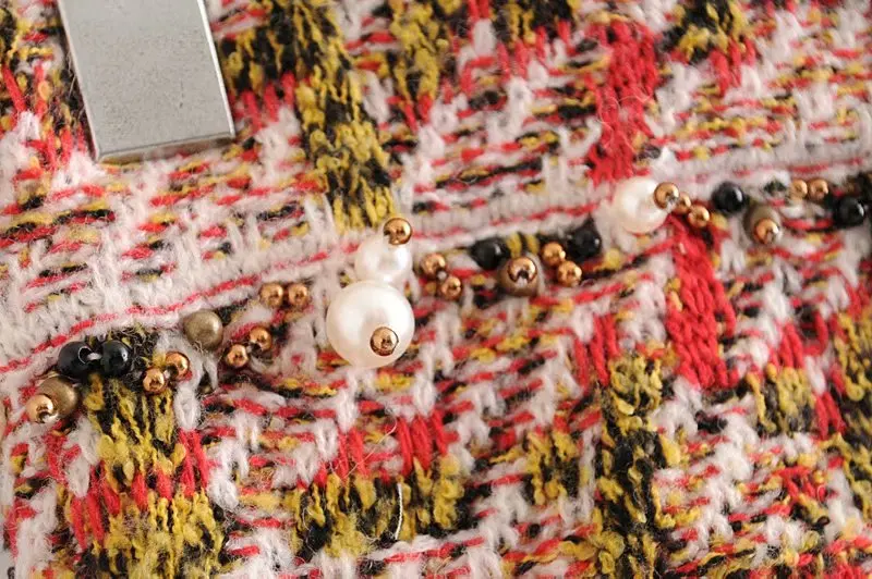Элегантный женский комплект из двух предметов Зимний вязаный клетчатый свитер с капюшоном с шикарной юбкой трапециевидной формы мини-юбка женские костюмы