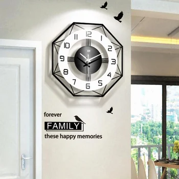 

Creative Geometric Design Wall Clock Simple Fashionable Nordic Style Wall Clock Household Mute Quartz Battery Powered New