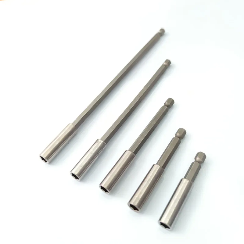 60/100/150/200mm 1/4"Hex Rod Shank Long Handle Screwdriver Tip Holder Extension Bit Set Extensions Quick Change Hand Tool Socket - 2