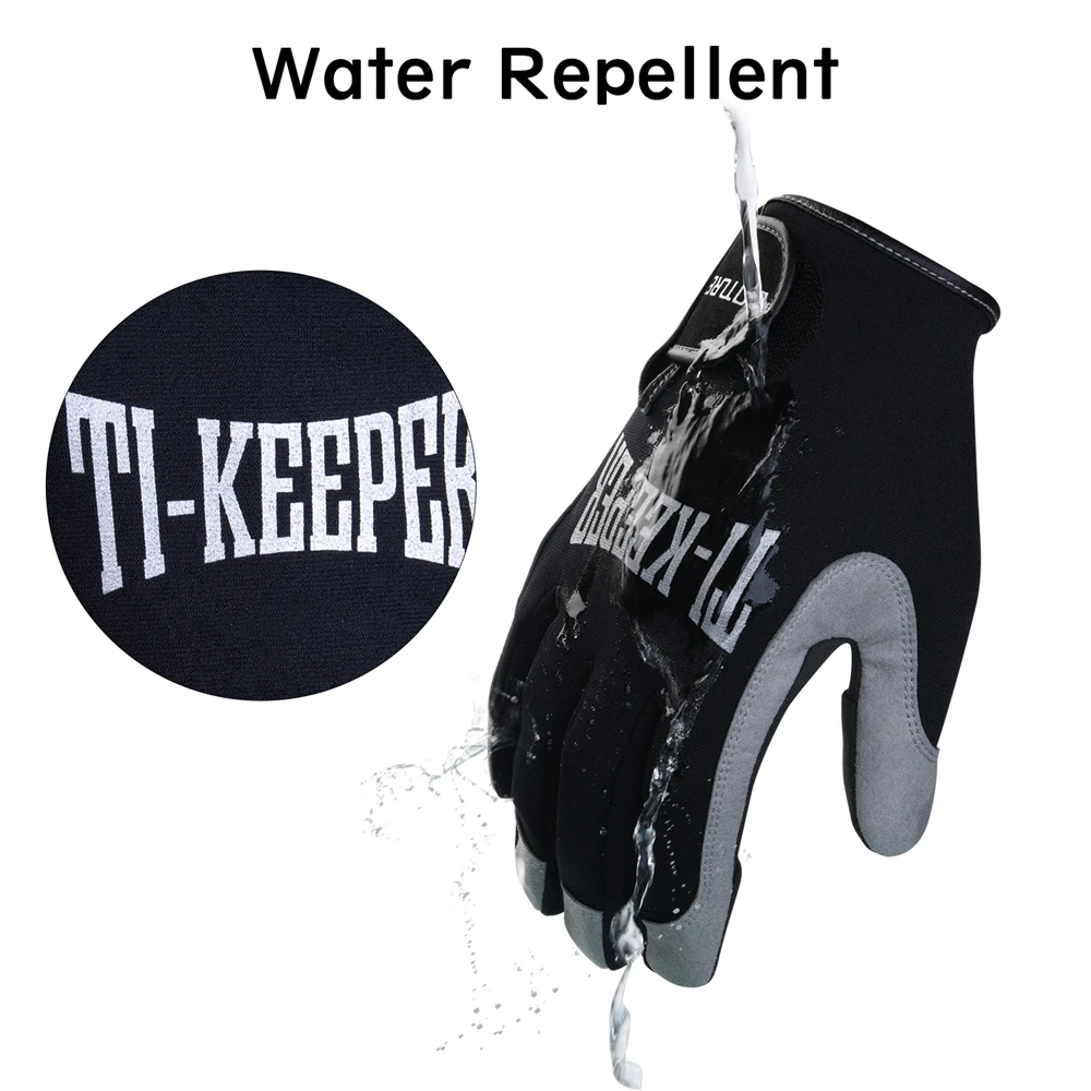 Goture, TI-KEEPER, зимние, для холодной погоды, Нескользящие, мужские перчатки для рыбалки, титановая ткань, с покрытием, 2 пальца, наполовину, теплые перчатки