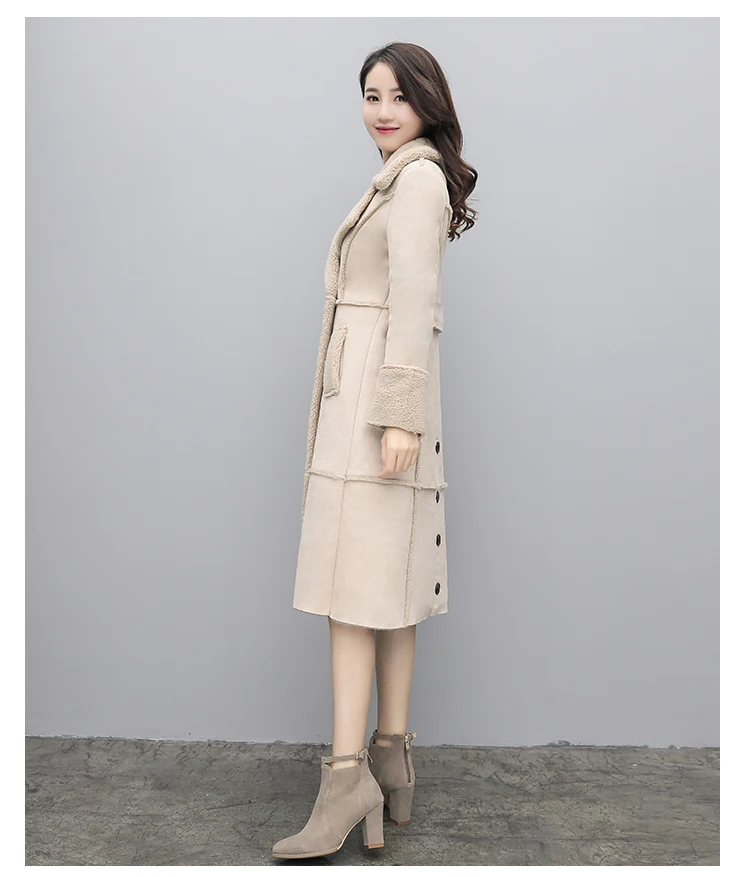 Winter Coat Women Wool Coat Parka Lamb Suede Coat Female Wadded Cotton Jacket Women Basic Coats,Manteau Femme DF896