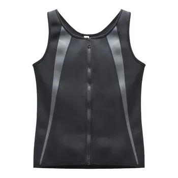 

Europe And The United States Large Size Men'S Vest Zipper Fitness Sweatshirt Suit Corset Abdomen Vest