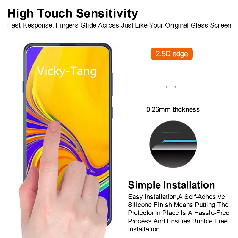 1 шт. закаленное против царапин стекло для samsung Galaxy A90 2019 протектор экрана 9H 2.5D