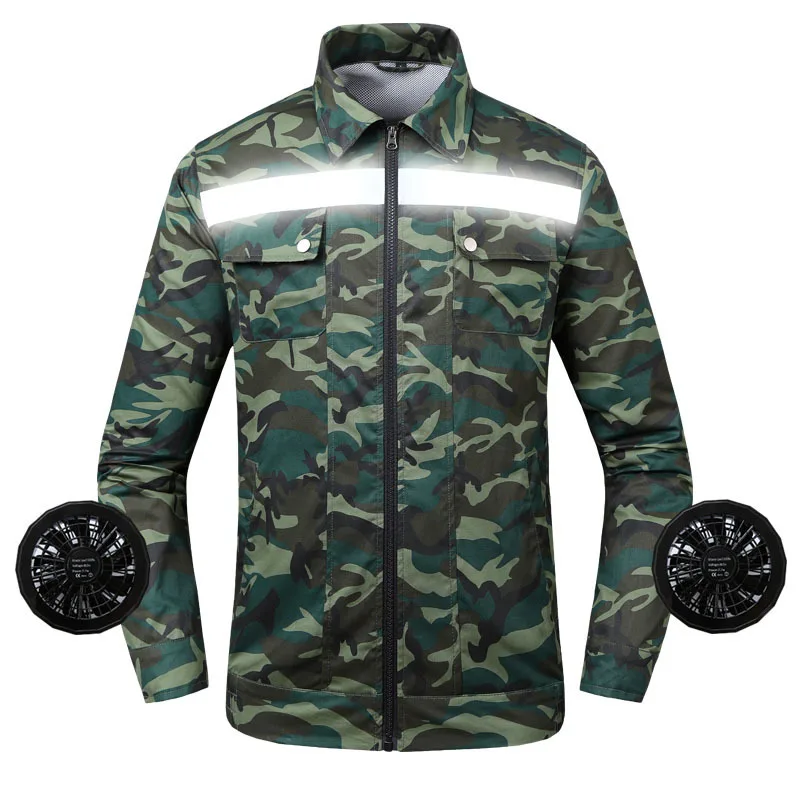 Serve Cold Air Conditioner Labor Insurance Work Clothes Electric Welding Serve Camouflage More Pocket Go Fishing Loose Coat