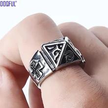 

EDC Tactical Titanium Steel Personal Defensa Pyramid Ring Women Outdoor Night Safety Survival Men Self Defense Fight Punk Rings