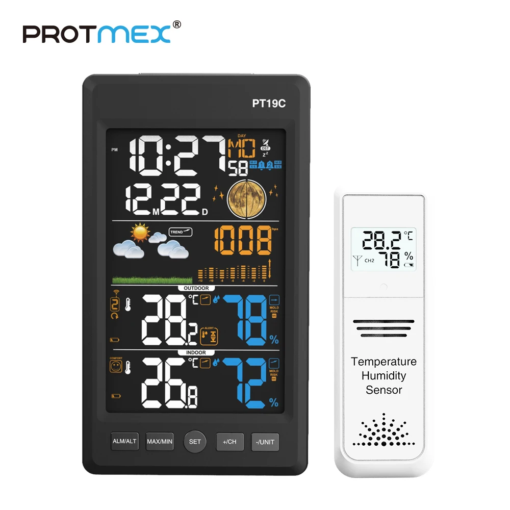 PRO Signal Termo Igrometro digitale con funzione di allarme /& Visualizzazione Calendario