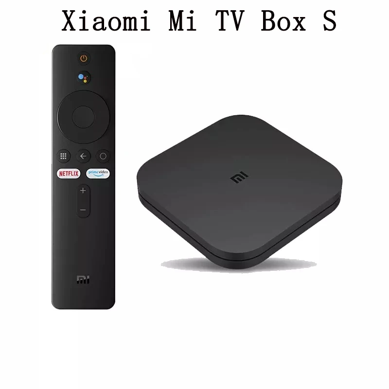 Global Version Xiaomi Mi TV Box S 4K Ultra HD Android TV 9.0 HDR 2GB 8GB WiFi Google Cast Netflix Smart Mi Box S Media Player new tv sticks TV Sticks