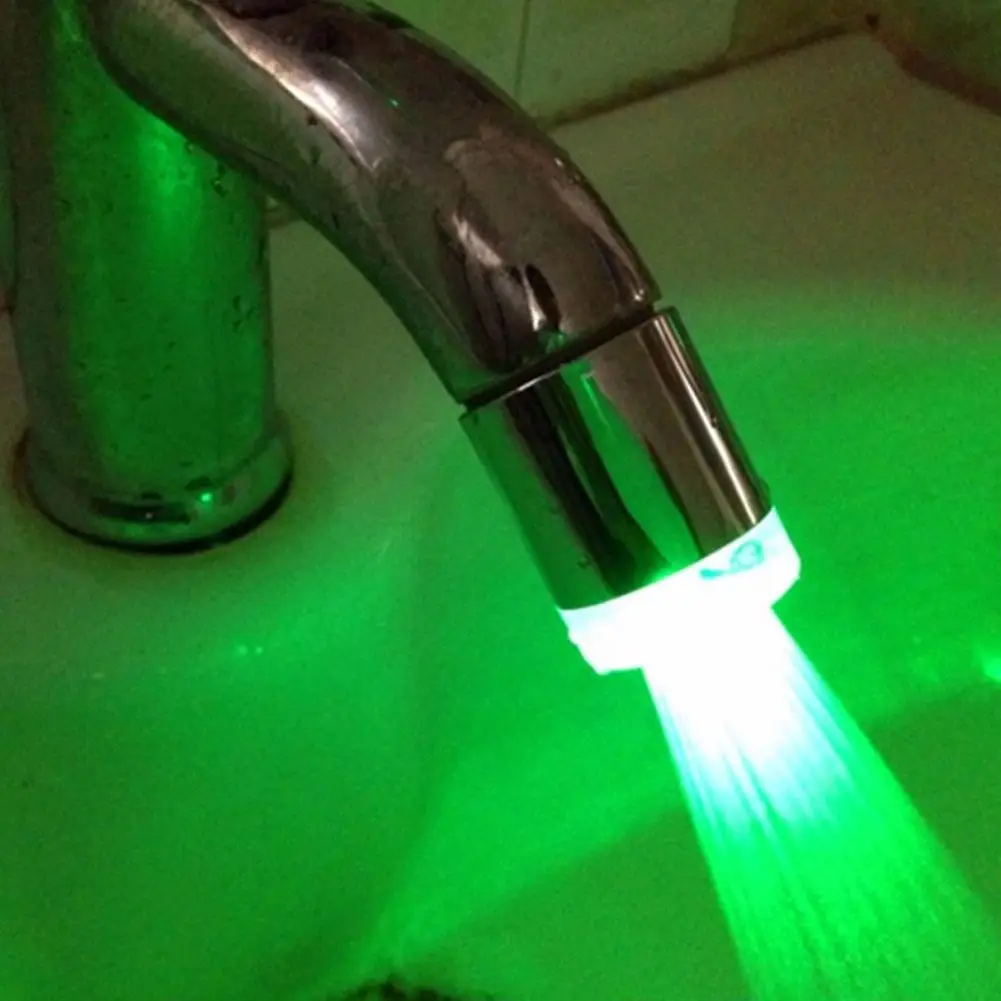 СВЕТОДИОДНЫЙ световой кран сопло RGB цветной мигающий температурный кран аэратор для смесителя экономия кухонные аксессуары для ванной комнаты