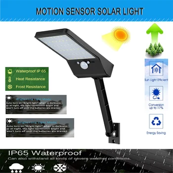 

Newest 48 leds 800LM Solar Light Outdoor Waterproof Street Wall Lamp three Modes Pole outdoor