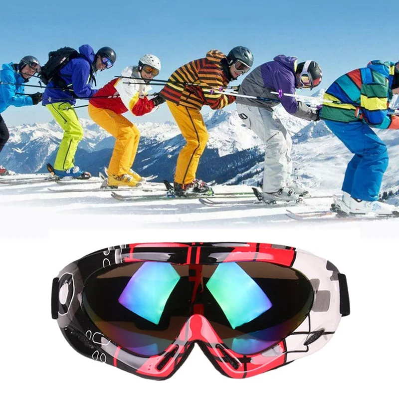 Лыжные очки для взрослых и детей, ветрозащитные пыленепроницаемые регулируемые УФ-очки 400, спортивные защитные очки для альпинизма на открытом воздухе