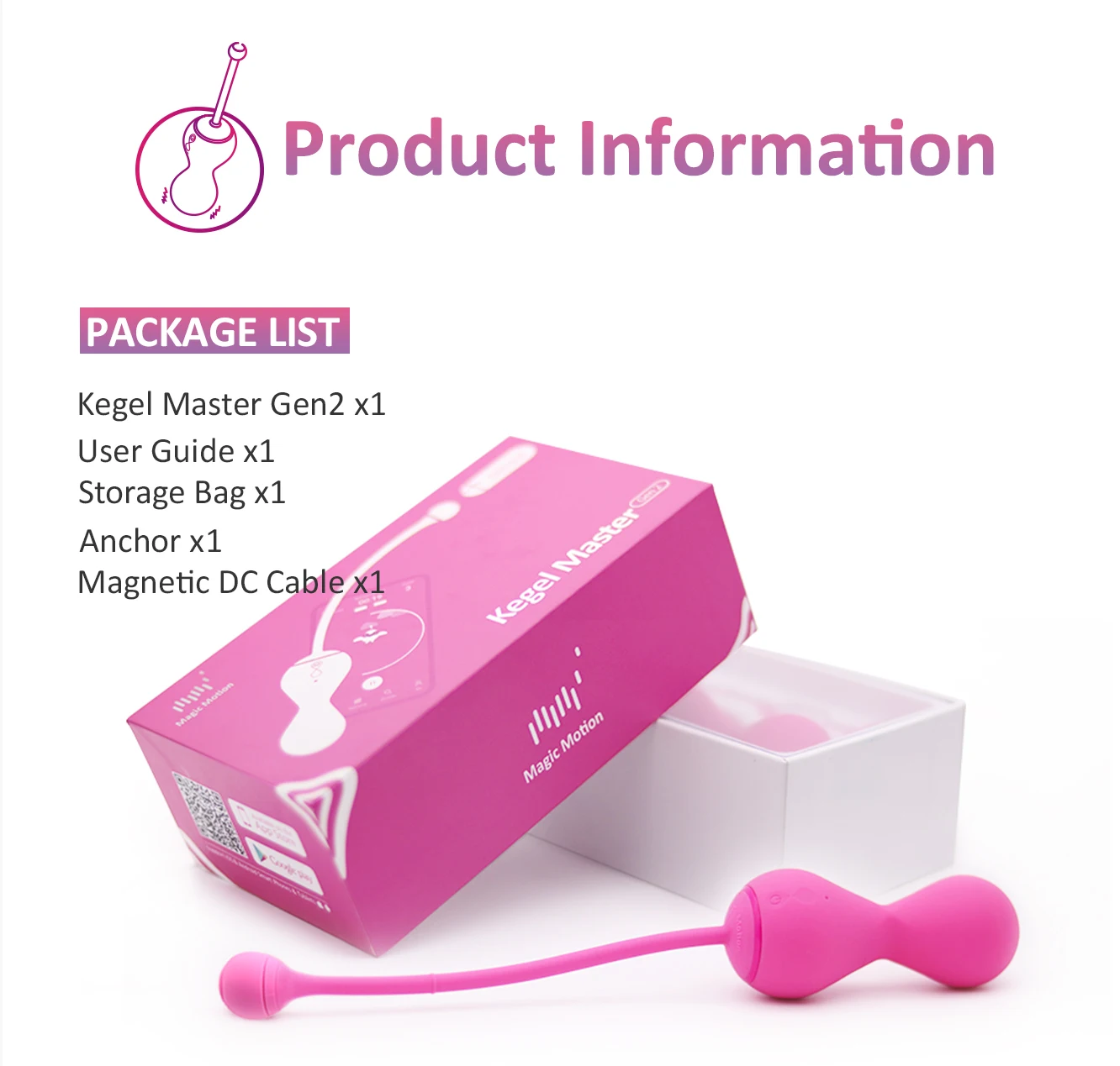 Magic Motion Kegel Master2 Ball Wireless Vibrator APP Remote Control Smart Vagina Tighten Training Benwa Ball Sex Toy for Woman 6