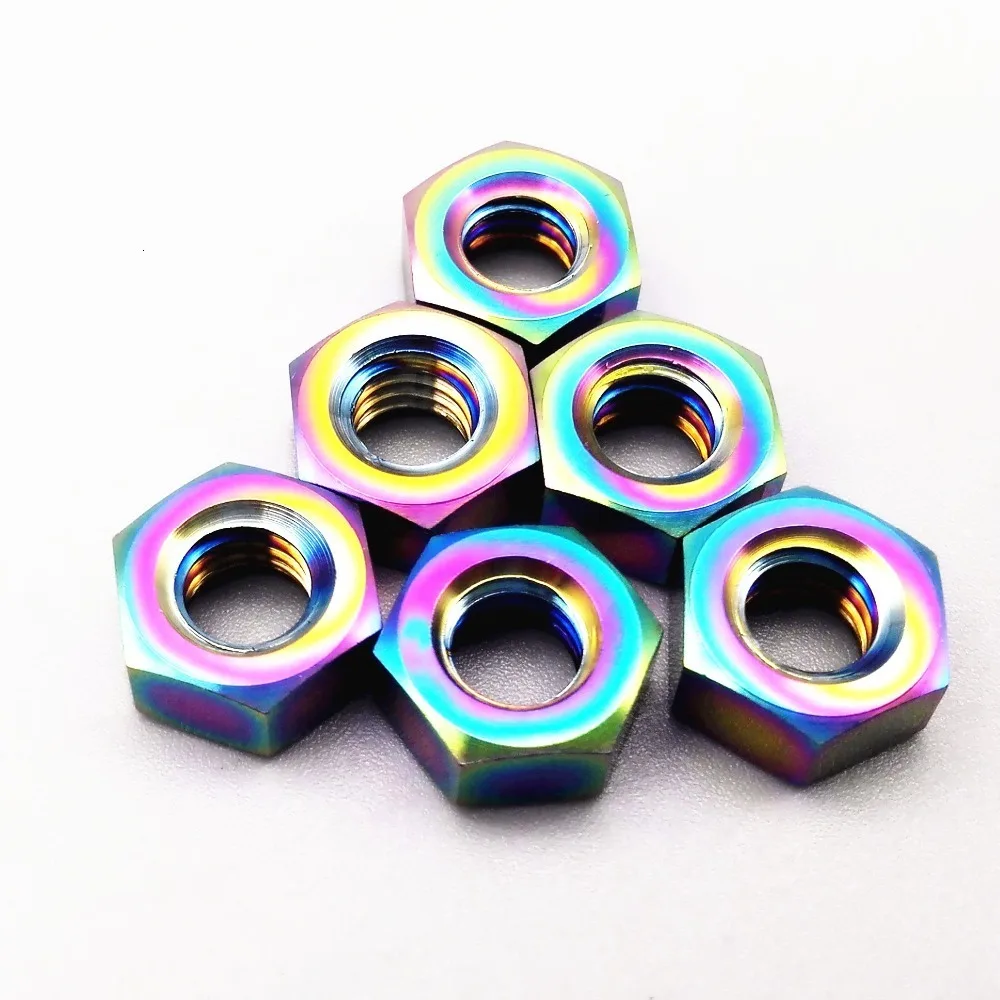 M6  Titanium nuts Flange nuts Rainbow color (8)
