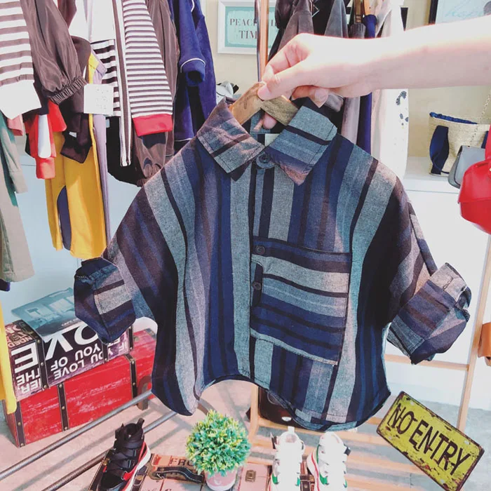 

Business BOY'S Stripe Shirt Photography Photo BABY'S Shirt Stripes Photography Photo Korean-style Shirt