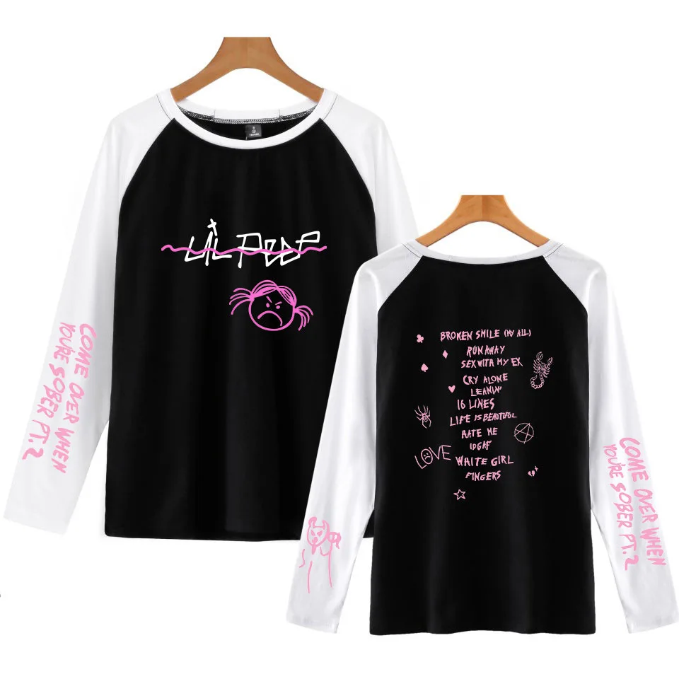 2019 Ralgan Повседневная Harajuku Lil с открытым принтом женская и мужская одежда горячая