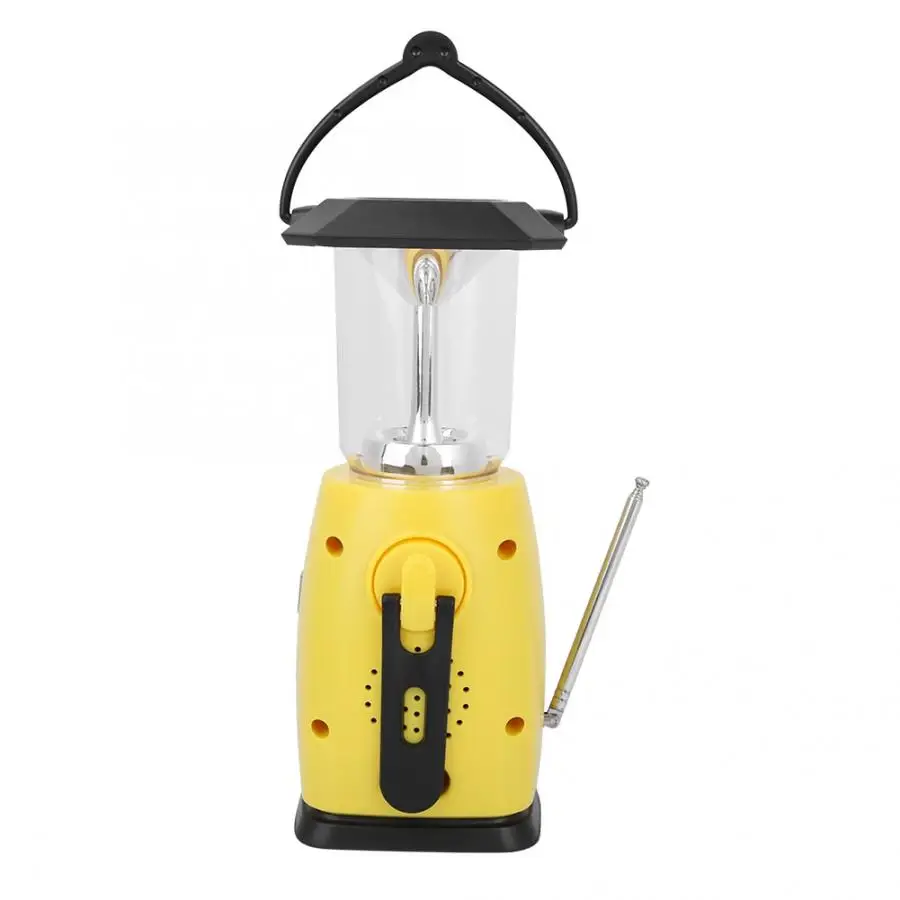Outdoor Radio Flashlight Solar Charged Hand Power Bank Outdoor FM/AM Radio Emergency LED Flashlight Outdoor Tools