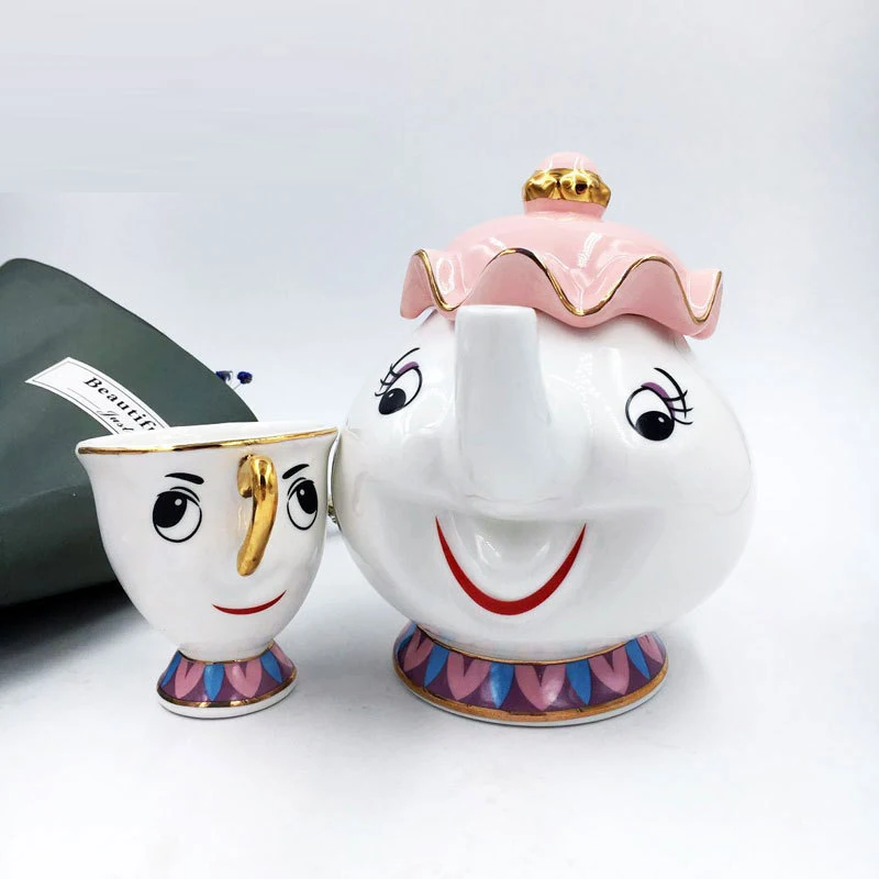 Новая версия мультяшный чайник Красавица и Чудовище кружка с чипом Mrs Potts чашка
