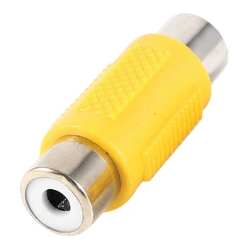 

2 Pcs Straight RCA Female to Female RCA Video Coupler Connector Yellow