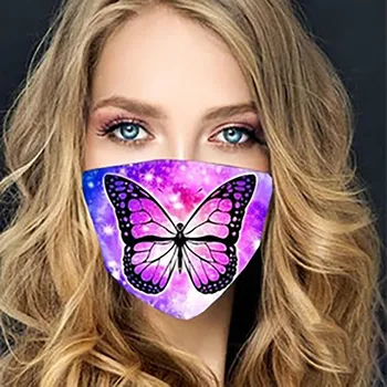 

PM2.5 Breathable Butterfly Face Mask Printed Masks Fabric Protective PM 2.5 Dust Mouth Cover Washable Reusable Mouth Mask