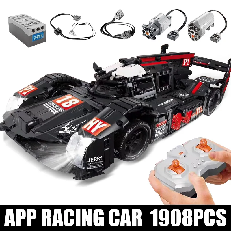 DHL Technic Cars серия супер гоночный автомобиль R18 R8 строительный блок кирпичи развивающие игрушки рождественские подарки для детей