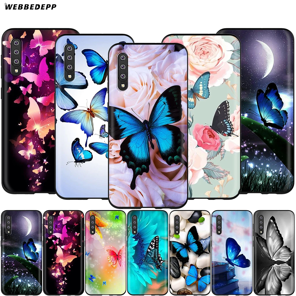 Webbedepp фантазийный красочный чехол с бабочкой для Samsung Galaxy A3 A5 A6 Plus A7 A8 A9 J6 M20 A10S A20S A30S